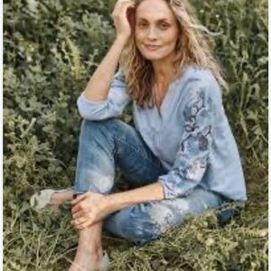 J. Jill embroidered top